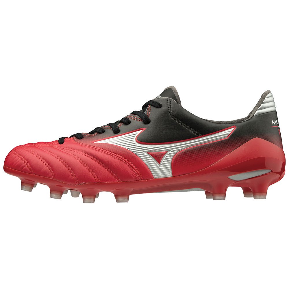 Mizuno Women's Soccer Cleats MORELIA NEO II MD Red/Silver/Black - XGLYOHQ-20